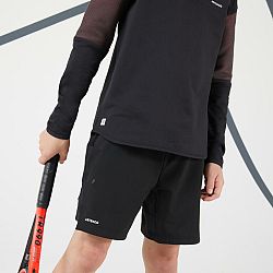 ARTENGO Chlapčenské šortky Dry na tenis čierne 5-6 r (113-122 cm)