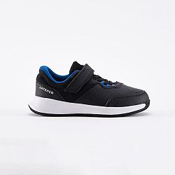 ARTENGO Detská tenisová obuv na suchý zips Essentiel KD čierno-modrá čierna 28