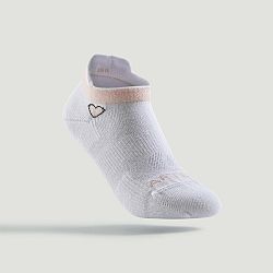 ARTENGO Detské športové ponožky RS 160 nízke biele s logom srdca 3 páry biela 31-34