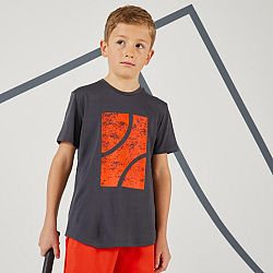 ARTENGO Detské tenisové tričko TTS100 Club tmavomodré 10-11 r (141-150 cm)