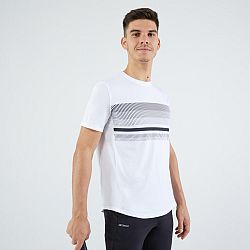 ARTENGO Pánske tenisové tričko Essential s krátkym rukávom biele 2XL