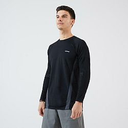ARTENGO Pánske tenisové tričko Thermic s dlhým rukávom čierne 2XL