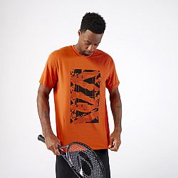 ARTENGO Pánske tričko Soft na tenis tehlovočervené modrá S