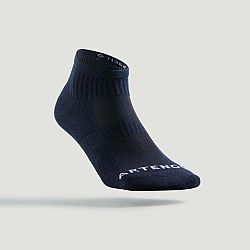 ARTENGO Tenisové ponožky RS 500 stredné 3 páry tmavomodré 43-46