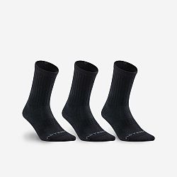 ARTENGO Tenisové ponožky RS 500 vysoké 3 páry čierne 35-38