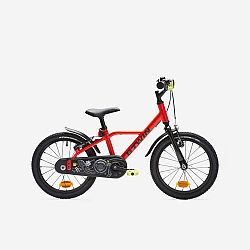 BTWIN 16-palcový hliníkový bicykel 900 RACING červený pre deti 4,5 - 6 rokov červená .