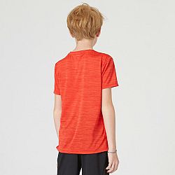 DOMYOS Chlapčenské tričko 500 na cvičenie červené 8-9 r (131-140 cm)