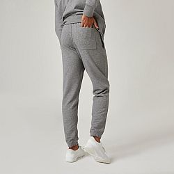 DOMYOS Pánske nohavice 500 Essentials na fitness sivé šedá 3XL (W44 L34)