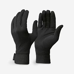 FORCLAZ Spodné trekingové rukavice MT500 hodvábne čierne S