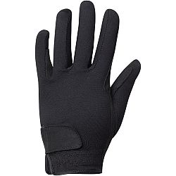 FOUGANZA Detské jazdecké rukavice Basic čierne 12-14 r