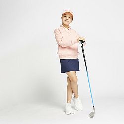INESIS Dievčenská golfová šortková sukňa MW500 tmavomodrá 14-15 r (160-166 cm)