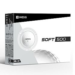 INESIS Golfová loptička Soft 500 12 ks biela