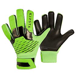 KIPSTA Detské brankárske futbalové rukavice F100 Resist zeleno-čierne zelená 7