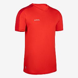 KIPSTA Detský futbalový dres Essentiel s krátkym rukávom červený červená 10-11 r (141-150 cm)