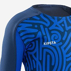 KIPSTA Detský futbalový dres Viralto Letters s dlhým rukávom modrý 12-13 r (151-160 cm)