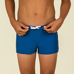NABAIJI Chlapčenské boxerkové plavky 100 Basic modré 8-9 r (131-140 cm)