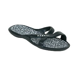 NABAIJI Dámske sandále Slap 500 Lea čierno-biele čierna 35-36