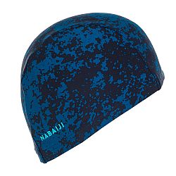 NABAIJI Látková plavecká čiapka s potlačou Hide modro-čierna modrá L