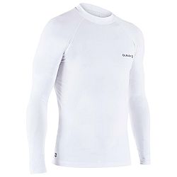 OLAIAN Pánske tričko Top 100 s ochranou proti UV žiareniu s dlhým rukávom biele M