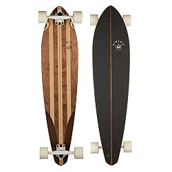 OXELO Longboard Pintail 500 Classic Strip hnedá