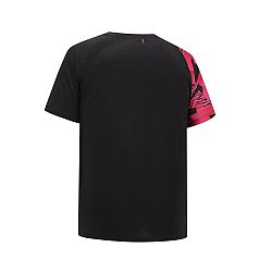 PERFLY Pánske bedmintonové tričko 560 Lite čierno-neónovo purpurové čierna L