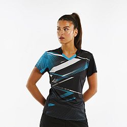 PONGORI Dámske tričko TTP560 na stolný tenis čierno-modré tyrkysová XL