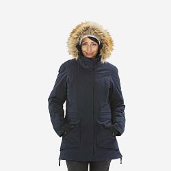 QUECHUA Dámska nepremokavá zimná bunda - parka SH900 na turistiku do -20 °C modrá S