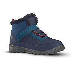 QUECHUA Detská hrejivá nepremokavá turistická obuv SH100 na suchý zips 24-34 modrá 27