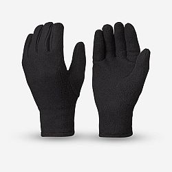 QUECHUA Detské fleecové turistické rukavice SH100 4-14 rokov čierna 4-6 r