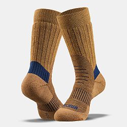 QUECHUA Detské vysoké turistické ponožky SH100 hrejivé 2 páry modrá 35-38
