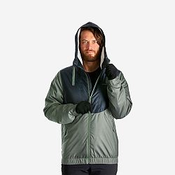 QUECHUA Pánska nepremokavá zimná bunda na turistiku SH100 do -5 °C khaki 2XL