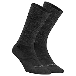 QUECHUA Turistické hrejivé ponožky SH500 vysoké 2 páry čierna 35-38