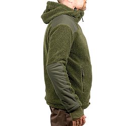 SOLOGNAC Hrejivá kožušinová fleecová mikina 900 zelená khaki 2XL