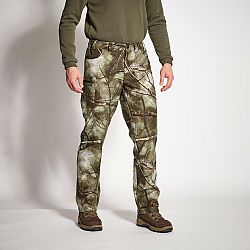 SOLOGNAC Poľovnícke hrejivé a nehlučné nohavice 100 Treemetic khaki XL