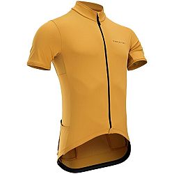 VAN RYSEL Pánsky dres RC500 na cestnú cyklistiku s krátkym rukávom žltý okrová 2XL