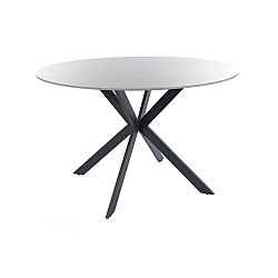 Sconto Jedálenský stôl TOLAO biely mramor/čierna